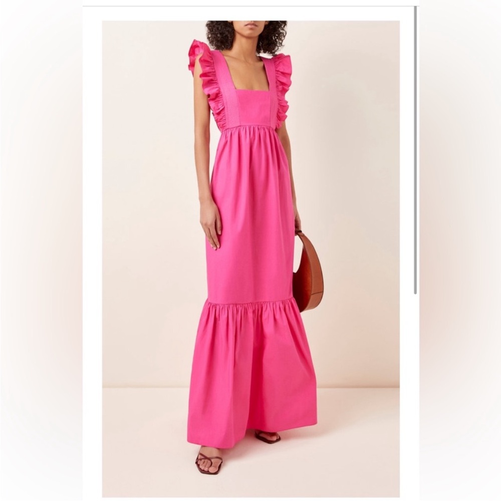 Self-Portrait Cotton Poplin Maxi Dress